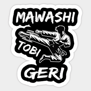 Mawashi Tobi Geri - Karate Kick Sticker